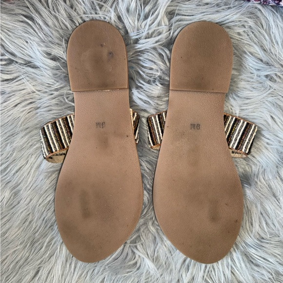 J.JILL Women's Flats Beaded Low  Heel Thong Sandals Size 9 - Picture 3 of 9